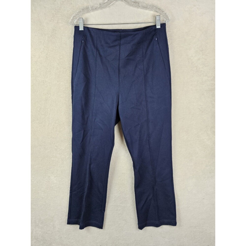 LOFT Women's Side Zip Ponte Dress Work Pants Navy Petites Size LP